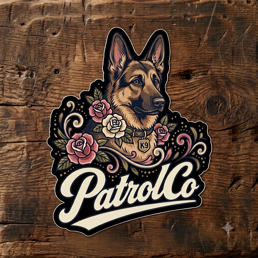 Floral K9 Sticker