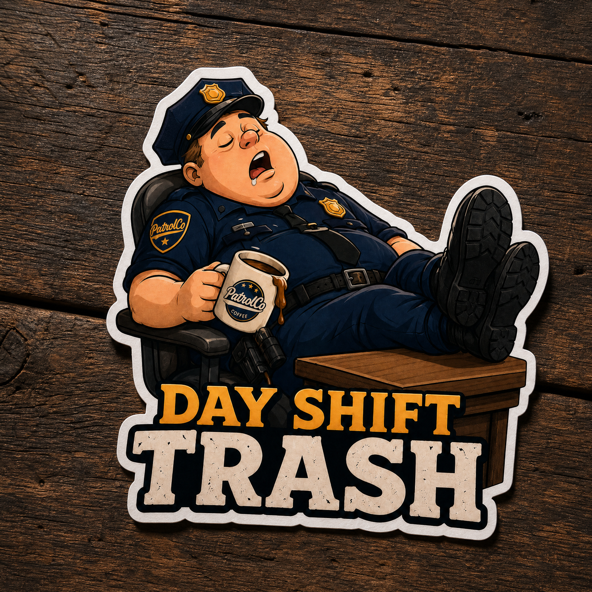 Day Shift Trash Sticker