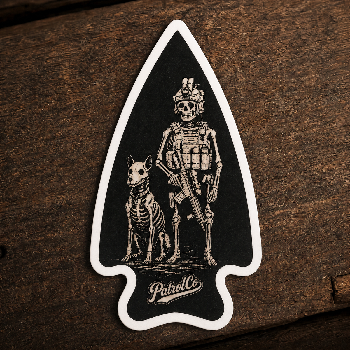 Skeleton K9 Team Sticker